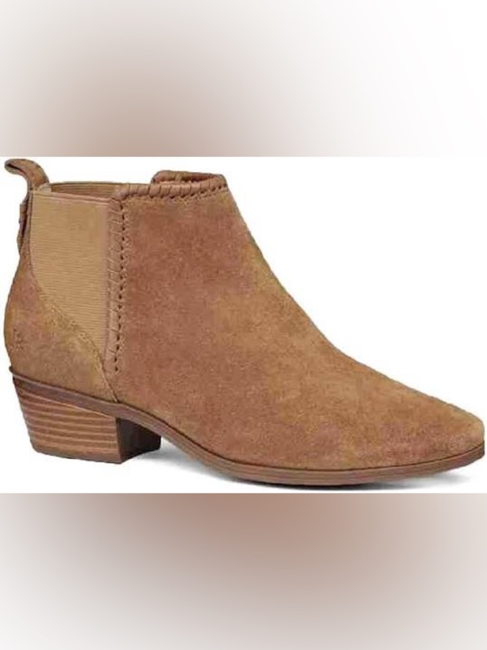 Jack Rogers Tan Tori Suede Ankle Boots, New in Box, Size 9 1/2 M